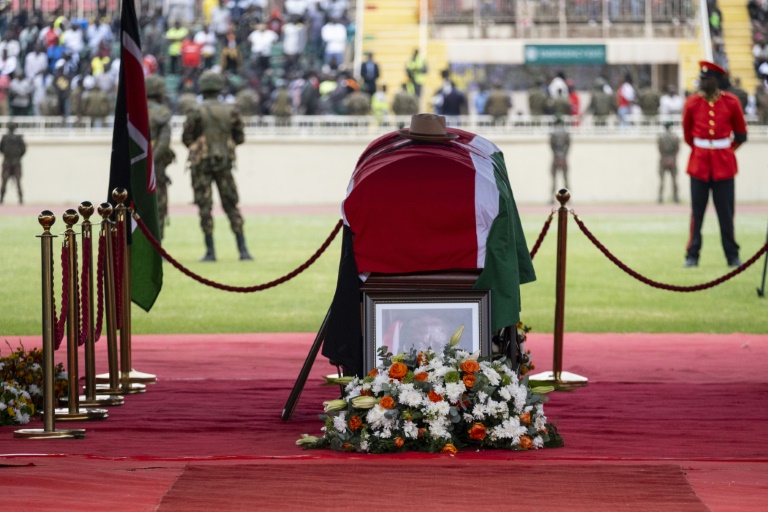 Crowds Gather for Mourning Ceremonies for Kenyan Politician Odinga